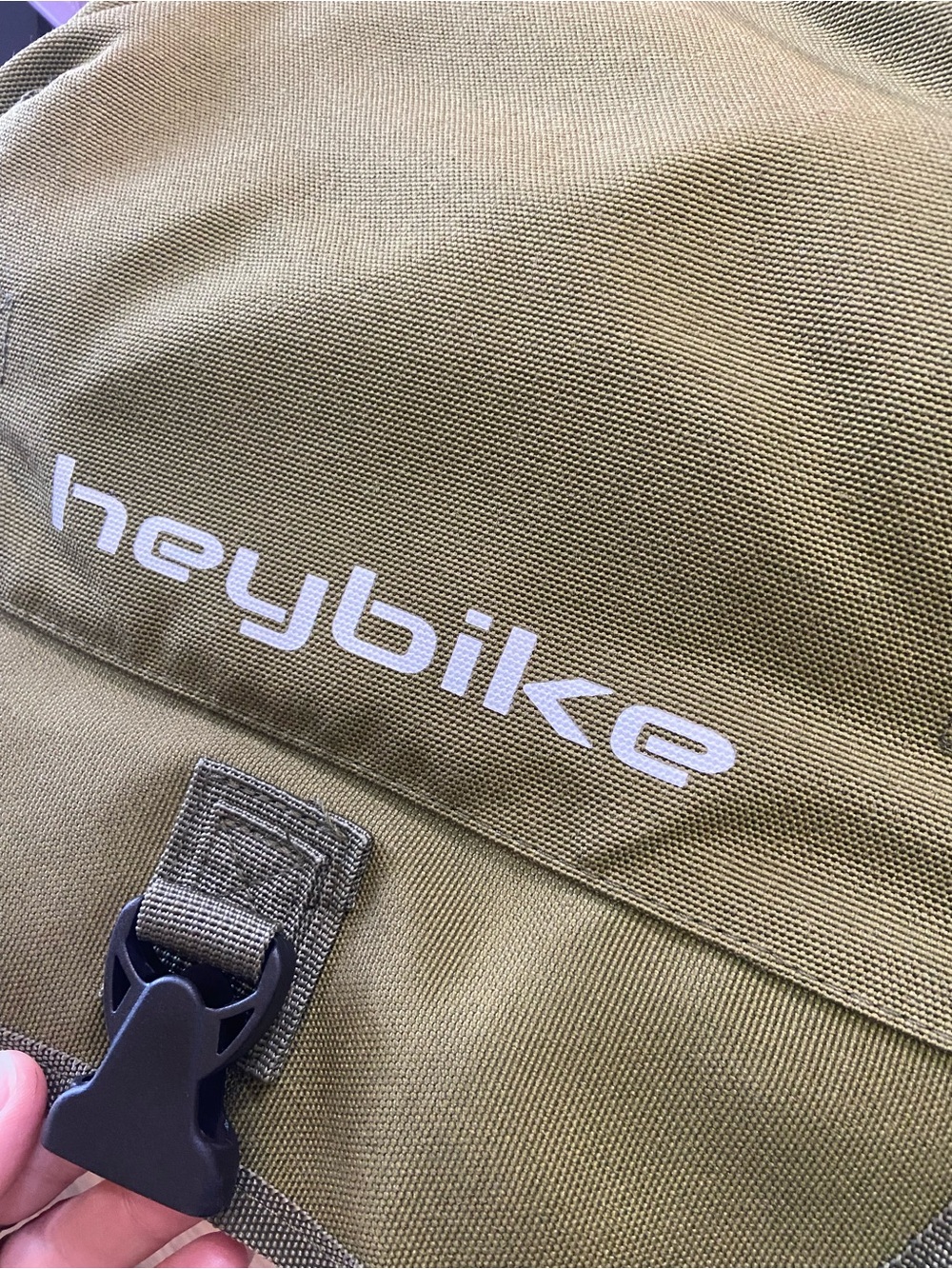 Heybike Olive Green Double Saddle Pannier Bag - Picture 4 of 8